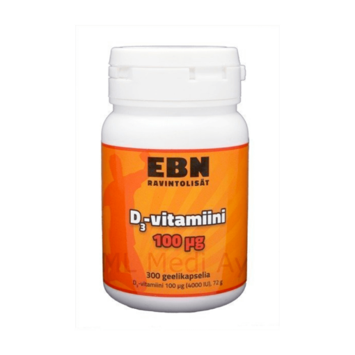 EBN D3 Vitamiin D geelkapslid (100mg