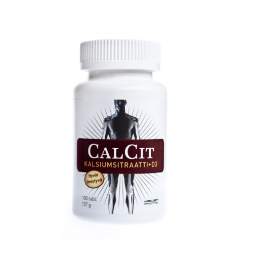 CALCIT + D3 mineraalvitamiini preparaat 100tk (kaltsiumitsitraat + D3 Vitamiin)